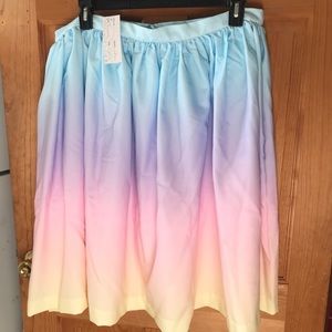 Unique Vintage ombré rainbow skirt NWT